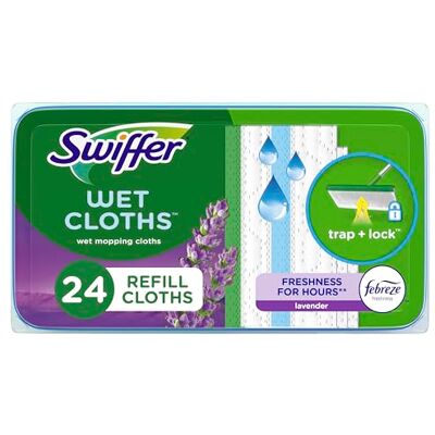 Swiffer Sweeper WET CLOTH LAVENDER 6/24 u Swiffer Sweeper WET CLOTH LAVENDER 6/24 u