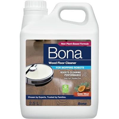 Bona Wood Floor Cleaner for Mopping Robots and Vacuums, Concentrate, Quick-drying and Streak-free, Cedar Wood 2.5L Bona Wood Floor Cleaner for Mopping Robots and Vacuums, Concentrate, Quick-drying and Streak-free, Cedar Wood 2.5L