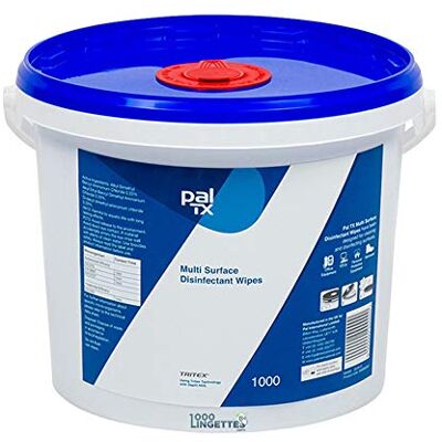 Pal TX Multi Purpose Disinfectant Surface Wipes -Sanitising Bucket of 1000 Pal TX Multi Purpose Disinfectant Surface Wipes -Sanitising Bucket of 1000