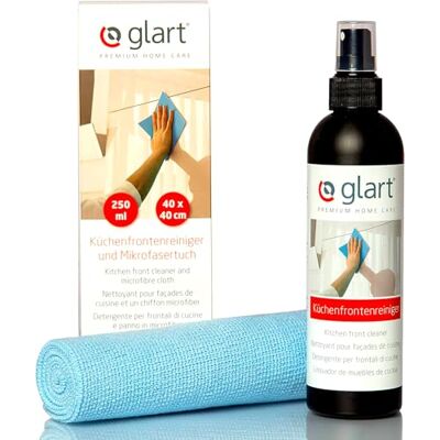 Glart 45KR Kitchen Cleaner Set – 250 ml Spray + 40x40 cm Microfiber Cloth – Alcohol-Free & Streak-Free – For High Gloss, Plastic, Lacquer & Wood Surfaces, Gentle Cleaning for Kitchen, Bathroom & Home Glart 45KR Kitchen Cleaner Set – 250 ml Spray + 40x40 cm Microfiber Cloth – Alcohol-Free & Streak-Free – For High Gloss, Plastic, Lacquer & Wood Surfaces, Gentle Cleaning for Kitchen, Bathroom & Home