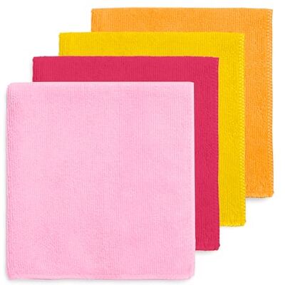 Genius Happy Rainbow – Pack of 4 Recycled Microfibre Cloths Super Absorbent Washable and Resistant for Kitchen Quick Drying Cleaning Cloths Genius Happy Rainbow – Pack of 4 Recycled Microfibre Cloths Super Absorbent Washable and Resistant for Kitchen Quick Drying Cleaning Cloths