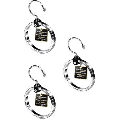 Rolly Hanger Multipurpose Closet Hanger 3-Pack Heavy Duty Metal Hanging Storage for Belts, Bags, Ties, Baseball Caps, Scarves, Jewelry Space Saving Wardrobe Organiser Hanger Rolly Hanger Multipurpose Closet Hanger 3-Pack Heavy Duty Metal Hanging Storage for Belts, Bags, Ties, Baseball Caps, Scarves, Jewelry Space Saving Wardrobe Organiser Hanger