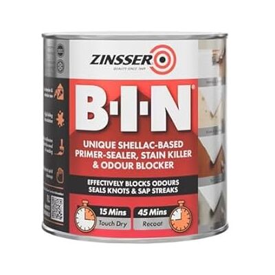 Zinsser BIN Primer-Sealer & Stain Killer 1 Litre Zinsser BIN Primer-Sealer & Stain Killer 1 Litre