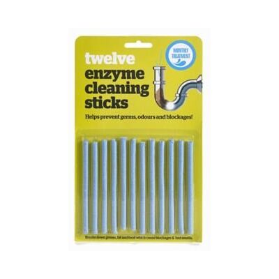 lakeland Enzyme Cleaning Sticks Drain & Plughole Blockage Prevention Pack of 12 lakeland Enzyme Cleaning Sticks Drain & Plughole Blockage Prevention Pack of 12