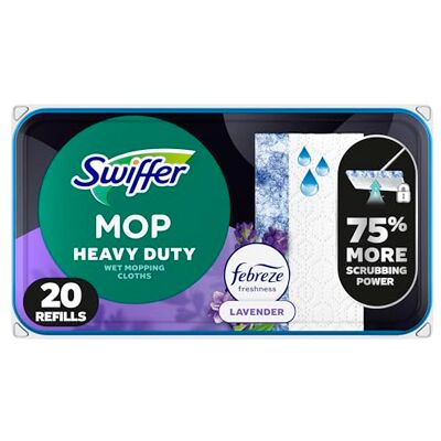 Swiffer Sweeper Heavy Duty Wet Mopping Cloths Multi Surface Refills, Lavender Scent, 20 count Swiffer Sweeper Heavy Duty Wet Mopping Cloths Multi Surface Refills, Lavender Scent, 20 count