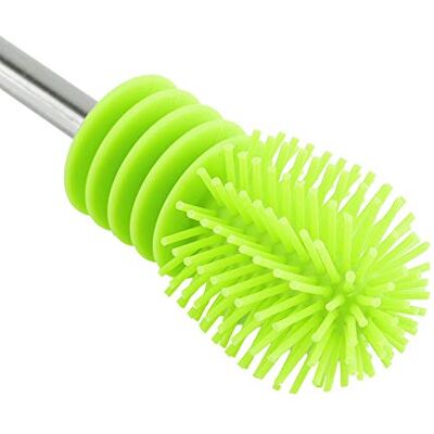 Garosa Silicone Bottle Brush Cleaner, Multi-purpose 360掳 Rotary Bottle Brush with Anti-slip Handle for Kitchen Washing Cleaning, Green Silicone Dishwashing Tool Garosa Silicone Bottle Brush Cleaner, Multi-purpose 360掳 Rotary Bottle Brush with Anti-slip Handle for Kitchen Washing Cleaning, Green Silicone Dishwashing Tool
