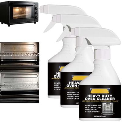 WSELiYi Heavy Duty Oven Cleaner Spray, Oven & Grill Cleaner Spray, All Purpose Cleaner, Stove Top Cleaner, Foam Cleaner Spray, Multi Surface Kitchen Cleaner Spray for Stain & Grease Remover, 237ML (3PC) WSELiYi Heavy Duty Oven Cleaner Spray, Oven & Grill Cleaner Spray, All Purpose Cleaner, Stove Top Cleaner, Foam Cleaner Spray, Multi Surface Kitchen Cleaner Spray for Stain & Grease Remover, 237ML (3PC)