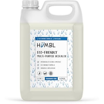 Humbl Multi-Purpose Descaler Eco Friendly Limescale Remover for Kettles, Irons, Coffee Machines, Taps & Shower Heads 5L Humbl Multi-Purpose Descaler Eco Friendly Limescale Remover for Kettles, Irons, Coffee Machines, Taps & Shower Heads 5L