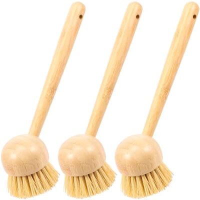 QINGLANG 3Pcs Wooden Washing up Brush for Kitchen Dishes Long Reach Washing up Brush Kitchen Scrub Brushs for Cleaning Dish, Pot, Sink and Stove Dishwashing Scrubber Reusable Dish Cleaning Brushs QINGLANG 3Pcs Wooden Washing up Brush for Kitchen Dishes Long Reach Washing up Brush Kitchen Scrub Brushs for Cleaning Dish, Pot, Sink and Stove Dishwashing Scrubber Reusable Dish Cleaning Brushs