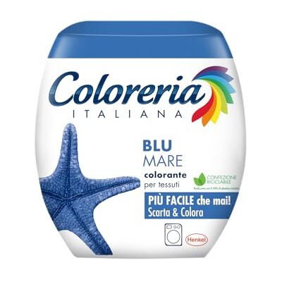 Coloreria Italiana Grey Fabric Dye for Washing Machine Clothes, Sea Blue, 1 Pack, 350 g Coloreria Italiana Grey Fabric Dye for Washing Machine Clothes, Sea Blue, 1 Pack, 350 g