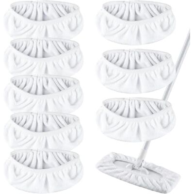 Rthynti 8 Pack Refill Pads for Swiffer Sweeper, Reusable Microfiber Mop Refill Pads, Washable Microfiber Sweeping Mop, Dry & Wet Use, for Hardwood Floors, Laminate & Tile Cleaning (White) Rthynti 8 Pack Refill Pads for Swiffer Sweeper, Reusable Microfiber Mop Refill Pads, Washable Microfiber Sweeping Mop, Dry & Wet Use, for Hardwood Floors, Laminate & Tile Cleaning (White)