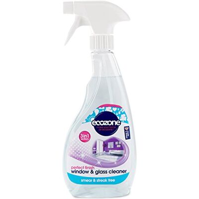 Ecozone Window & Glass Cleaner, Leaves Smear & Streak Free Shine, Clean & Polish with Natural Plant Extracts, Citrus-Floral Scent, for Windows, Doors, Mirrors & Surfaces, Vegan Friendly (500ml Spray) Ecozone Window & Glass Cleaner, Leaves Smear & Streak Free Shine, Clean & Polish with Natural Plant Extracts, Citrus-Floral Scent, for Windows, Doors, Mirrors & Surfaces, Vegan Friendly (500ml Spray)