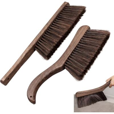 JWDHWZ 2 Pcs Wooden Hand Brush, Hand Broom Brush with Wooden Handle Soft Bristle Brushes Brown Churn Brushes for Cleaning Car Bed Furniture and Couch JWDHWZ 2 Pcs Wooden Hand Brush, Hand Broom Brush with Wooden Handle Soft Bristle Brushes Brown Churn Brushes for Cleaning Car Bed Furniture and Couch
