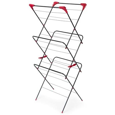 Russell Hobbs LA073785EU 3 Tier Clothes Airer Indoor Laundry Drying Rack, Foldable,15M Washing Line Drying Space, Fold Out Corner Hanger Hooks, 7kg Max Load, Portable Clothes Horse, Non-Slip Feet Russell Hobbs LA073785EU 3 Tier Clothes Airer Indoor Laundry Drying Rack, Foldable,15M Washing Line Drying Space, Fold Out Corner Hanger Hooks, 7kg Max Load, Portable Clothes Horse, Non-Slip Feet
