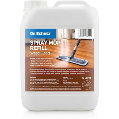 Dr. Schutz Wood Floor Cleaner Refill for Spray Mop – Streak-Free Hardwood Floor Cleaner – Safe for Sealed Wood Floors – 1L & 5L Refill Sizes (5 Litre) Dr. Schutz Wood Floor Cleaner Refill for Spray Mop – Streak-Free Hardwood Floor Cleaner – Safe for Sealed Wood Floors – 1L & 5L Refill Sizes (5 Litre)