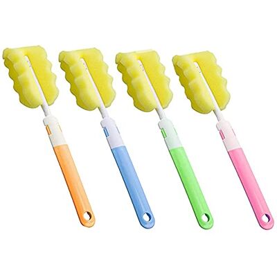 Ianulus 12pcs Glass Bottle Brush Sponge Brush Cup Cleaning Bottle Sponge Brush 360 Degrees No Dead Angle Clean and Easy to Disassemble for Wine Glasses Glasses Water Bottles Ianulus 12pcs Glass Bottle Brush Sponge Brush Cup Cleaning Bottle Sponge Brush 360 Degrees No Dead Angle Clean and Easy to Disassemble for Wine Glasses Glasses Water Bottles