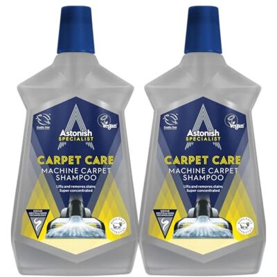 Astonish 2 x 1L Specialist Carpet Care Machine CARPET SHAMPOO, Lifts and Removes Stains, Super Concentrated Carpet Cleaner Shampoo Vac Maxx Astonish 2 x 1L Specialist Carpet Care Machine CARPET SHAMPOO, Lifts and Removes Stains, Super Concentrated Carpet Cleaner Shampoo Vac Maxx