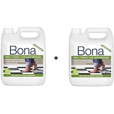 Bona spray mop refill canister, 2 x 4 litres, tile and laminate cleaner, WM740219025 Bona spray mop refill canister, 2 x 4 litres, tile and laminate cleaner, WM740219025