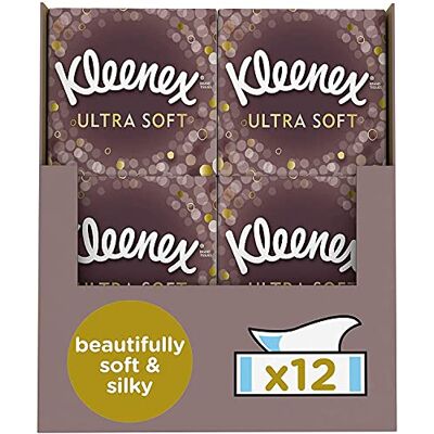 Kleenex Ultra Soft Facial Tissues, Tissues Box Multipack,12 Cubes Kleenex Ultra Soft Facial Tissues, Tissues Box Multipack,12 Cubes