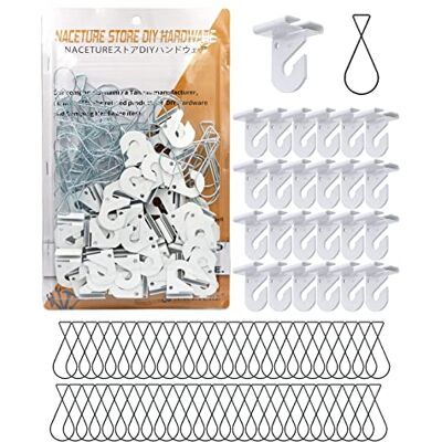 NACETURE 75 PCS Drop Ceiling Hook for Hanging – 25 Pack White Heavy Duty Ceiling Hooks & 50 Pack Drop Ceiling Clips Suspended Ceiling Decorations Tile Hanger for Classroom Office Home Wedding NACETURE 75 PCS Drop Ceiling Hook for Hanging – 25 Pack White Heavy Duty Ceiling Hooks & 50 Pack Drop Ceiling Clips Suspended Ceiling Decorations Tile Hanger for Classroom Office Home Wedding