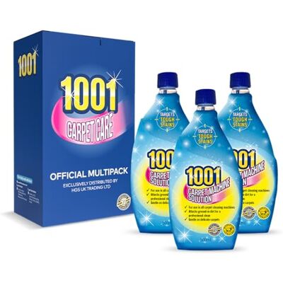 1001 Carpet Cleaner Solution for Carpet Cleaner Machines – Deep Cleaning Carpet & Upholstery Cleaner Shampoo – Removes Dirt, Stains & Odours – Carpet Cleaning Liquid – Pack of 3 1001 Carpet Cleaner Solution for Carpet Cleaner Machines – Deep Cleaning Carpet & Upholstery Cleaner Shampoo – Removes Dirt, Stains & Odours – Carpet Cleaning Liquid – Pack of 3