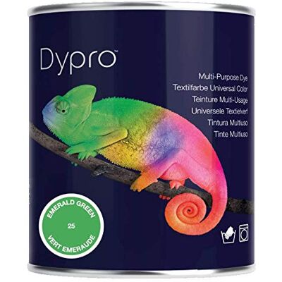 Dypro Multi Purpose Hand & Machine Fabric Dye 500g Tin Colour: Emerald Green Dypro Multi Purpose Hand & Machine Fabric Dye 500g Tin Colour: Emerald Green