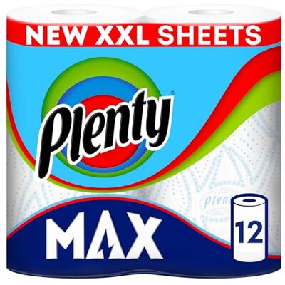 PLENTY Max Kitchen Roll 12 Rolls, Kitchen Towel, Kitchen Tissue PLENTY Max Kitchen Roll 12 Rolls, Kitchen Towel, Kitchen Tissue