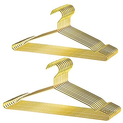 Nature Smile 17 Inch Heavy Duty Shiny Gold Metal Clothes Hanger, Coat Hanger, Suit Hanger, Dress Hanger with Big Notches Pack of 20,Gold Nature Smile 17 Inch Heavy Duty Shiny Gold Metal Clothes Hanger, Coat Hanger, Suit Hanger, Dress Hanger with Big Notches Pack of 20,Gold