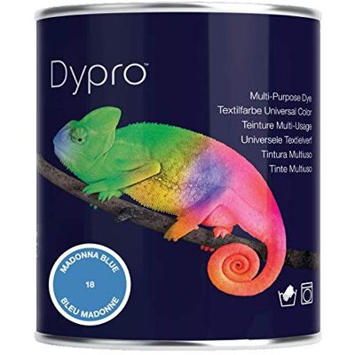 Dypro Multi Purpose Hand & Machine Fabric Dye 500g Tin Colour: Madonna Blue Dypro Multi Purpose Hand & Machine Fabric Dye 500g Tin Colour: Madonna Blue