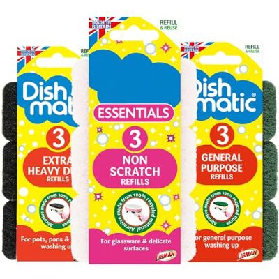 Karrma Ltd. 9 Pack Washing Up Brush Refill Heads, Dish Sponge Refills Karrma Ltd. 9 Pack Washing Up Brush Refill Heads, Dish Sponge Refills