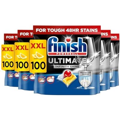 Finish Ultimate Infinity Shine Dishwasher Tablets, Lemon,500 Finish Ultimate Infinity Shine Dishwasher Tablets, Lemon,500