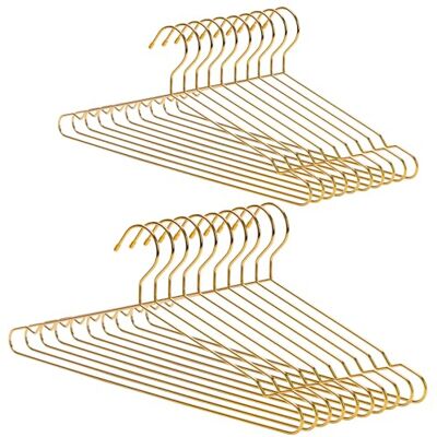 Nature Smile 20 Pack 45CM Men's Heavy Duty Metal Hangers, Space Saving Wire Hangers, Metal Clothes Hangers, Coat Hanger, Standard Suit Hangers Ideal for Everyday Use, Gold Nature Smile 20 Pack 45CM Men's Heavy Duty Metal Hangers, Space Saving Wire Hangers, Metal Clothes Hangers, Coat Hanger, Standard Suit Hangers Ideal for Everyday Use, Gold