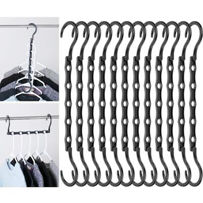 Mr. Pen - Space Saving Hangers, Black, 12 Pack, Clothes Hangers Space Saving, Mr. Pen - Space Saving Hangers, Black, 12 Pack, Clothes Hangers Space Saving,