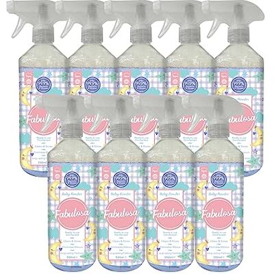 Fabulosa Antibacterial Disinfectant Spray, All Purpose Multi Surface Cleaner, 500ml, 9 pack, Bliss Baby Powder Fabulosa Antibacterial Disinfectant Spray, All Purpose Multi Surface Cleaner, 500ml, 9 pack, Bliss Baby Powder