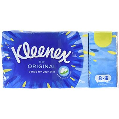 Kleenex Original Pocket Pack Tissue (Pack of 4, Total 32) Kleenex Original Pocket Pack Tissue (Pack of 4, Total 32)