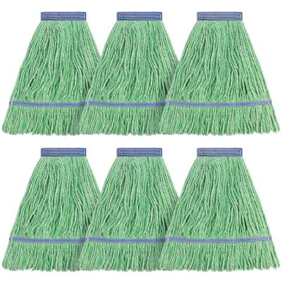 L Luke Supply Matthew Cleaning Heavy Duty Mop Head Commercial Replacement for General and Floor Cleaning, Wet Industrial Blue Cotton Looped End String Head Refill (Pack of 6) Green L Luke Supply Matthew Cleaning Heavy Duty Mop Head Commercial Replacement for General and Floor Cleaning, Wet Industrial Blue Cotton Looped End String Head Refill (Pack of 6) Green