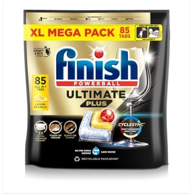 Finish Ultimate Plus Dishwasher Tablets Lemon 85 Pack Finish Ultimate Plus Dishwasher Tablets Lemon 85 Pack