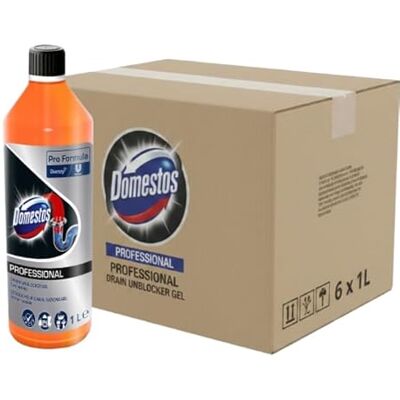 Diversey Domestos Pro Formula Drain Unblocker Gel 6 x 1 Litre Diversey Domestos Pro Formula Drain Unblocker Gel 6 x 1 Litre