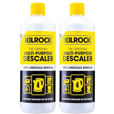 Kilrock Mega-K Multi-Purpose Descaler 2 x 1 Litre (24 Doses) Limescale Descaling for Kettles, Shower Heads & Coffee Machines Biodegradable and Phosphate Free Kilrock Mega-K Multi-Purpose Descaler 2 x 1 Litre (24 Doses) Limescale Descaling for Kettles, Shower Heads & Coffee Machines Biodegradable and Phosphate Free