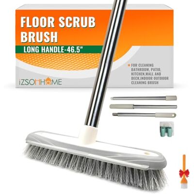 IZSOHHOME Push Broom,Tub Tile Broom Brush,Stiff Bristles Broom for Shower Cleaning, Patio, Kitchen,Grout and Garage,Indoor Outdoor Cleaning Brush,Adjustable Stainless Steel Long Handle-46.5"… IZSOHHOME Push Broom,Tub Tile Broom Brush,Stiff Bristles Broom for Shower Cleaning, Patio, Kitchen,Grout and Garage,Indoor Outdoor Cleaning Brush,Adjustable Stainless Steel Long Handle-46.5"…