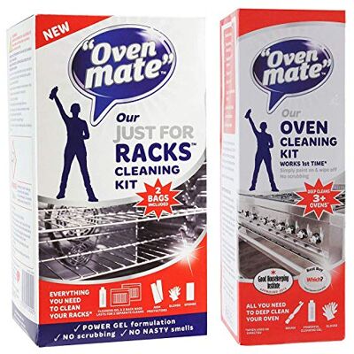Oven Mate 2 x Just For Racks Shelf Cleaning Kit & Oven Cleaning Kit Oven Mate 2 x Just For Racks Shelf Cleaning Kit & Oven Cleaning Kit