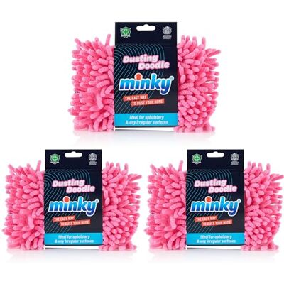 Minky Dusting Doodle 3 Pack, Anti-Bacterial Duster with Elastic Strap Minky Dusting Doodle 3 Pack, Anti-Bacterial Duster with Elastic Strap