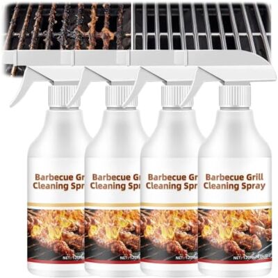 SURDVAS Fast-Acting Heavy-Duty Grill Degreaser Spray, Powerful No-Scrub Oven & Kitchen Cleaner for Grills, Smoker Cleaner and Kitchen Essentials, Multi Functional Grease Remover for Outdoor Grill (4pcs) SURDVAS Fast-Acting Heavy-Duty Grill Degreaser Spray, Powerful No-Scrub Oven & Kitchen Cleaner for Grills, Smoker Cleaner and Kitchen Essentials, Multi Functional Grease Remover for Outdoor Grill (4pcs)