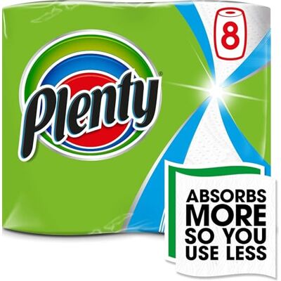 FGUEWOEJZ Plenty 8 Roll White Kitchen Towels 8 per pack FGUEWOEJZ Plenty 8 Roll White Kitchen Towels 8 per pack