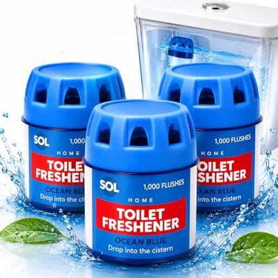 SOL - 3pk 70g Ocean - Ocean Scented - Blue - Toilet Freshener SOL - 3pk 70g Ocean - Ocean Scented - Blue - Toilet Freshener
