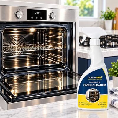The Home Valet Company Home Valet Premium Oven and Hob Cleaner Spray Set 500ml Powerful Grease & Burnt Food Remover, For Ovens and Hobs, Comes With 1 Pair of Nitrile Disposable Gloves The Home Valet Company Home Valet Premium Oven and Hob Cleaner Spray Set 500ml Powerful Grease & Burnt Food Remover, For Ovens and Hobs, Comes With 1 Pair of Nitrile Disposable Gloves