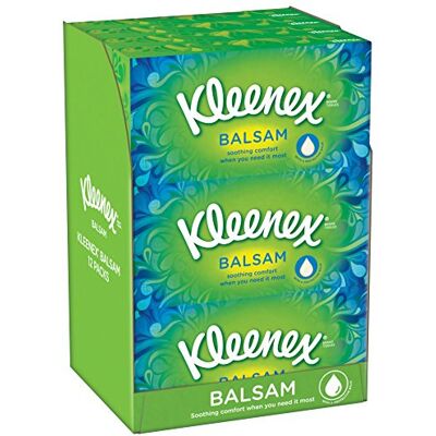 Kleenex Balsam Tissues Pack of 12-768 Sheets in Total Kleenex Balsam Tissues Pack of 12-768 Sheets in Total