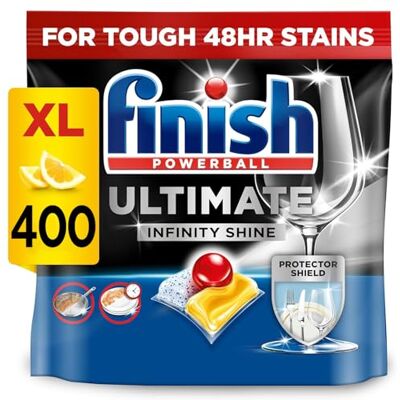 Finish Ultimate Infinity Shine Dishwasher Tablets Lemon Total 400 Bulk Finish Ultimate Infinity Shine Dishwasher Tablets Lemon Total 400 Bulk