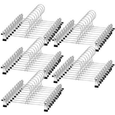 NORTHERN BROTHERS Skirt Hangers 50 Pack Trouser Hangers with Clips Adjustable Clip Hangers Non-slip Pants Hangers for Trousers Jeans Skirt NORTHERN BROTHERS Skirt Hangers 50 Pack Trouser Hangers with Clips Adjustable Clip Hangers Non-slip Pants Hangers for Trousers Jeans Skirt