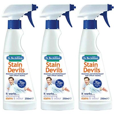 Dr. Beckmann Dr Beckmann Stain Devils Antiperspirant & Sweat Mark Remover Spray (3 x 250ml) Dr. Beckmann Dr Beckmann Stain Devils Antiperspirant & Sweat Mark Remover Spray (3 x 250ml)